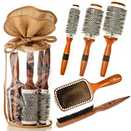 Head Jog Wooden Ceramic Brush Set